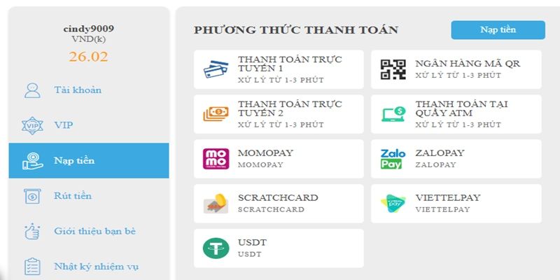 Giới thiệu nhà cái Hi88 cách nạp tiền vào tài khoản